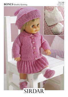 free dolls clothes knitting patterns 15 inch doll uk
